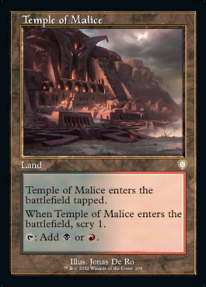 Temple of Malice (Retro) [The Brothers' War Commander] MTG Single Magic: The Gathering  | Multizone: Comics And Games