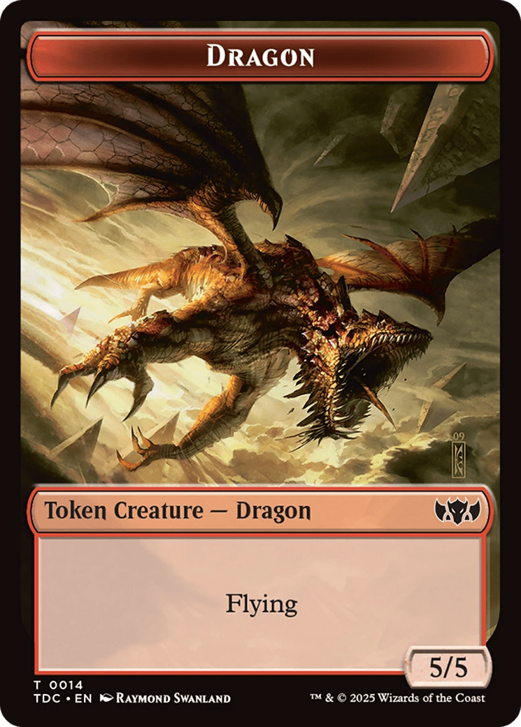 Copy // Dragon (0014) Double-Sided Token [Tarkir: Dragonstorm Commander Tokens] MTG Single Magic: The Gathering  | Multizone: Comics And Games
