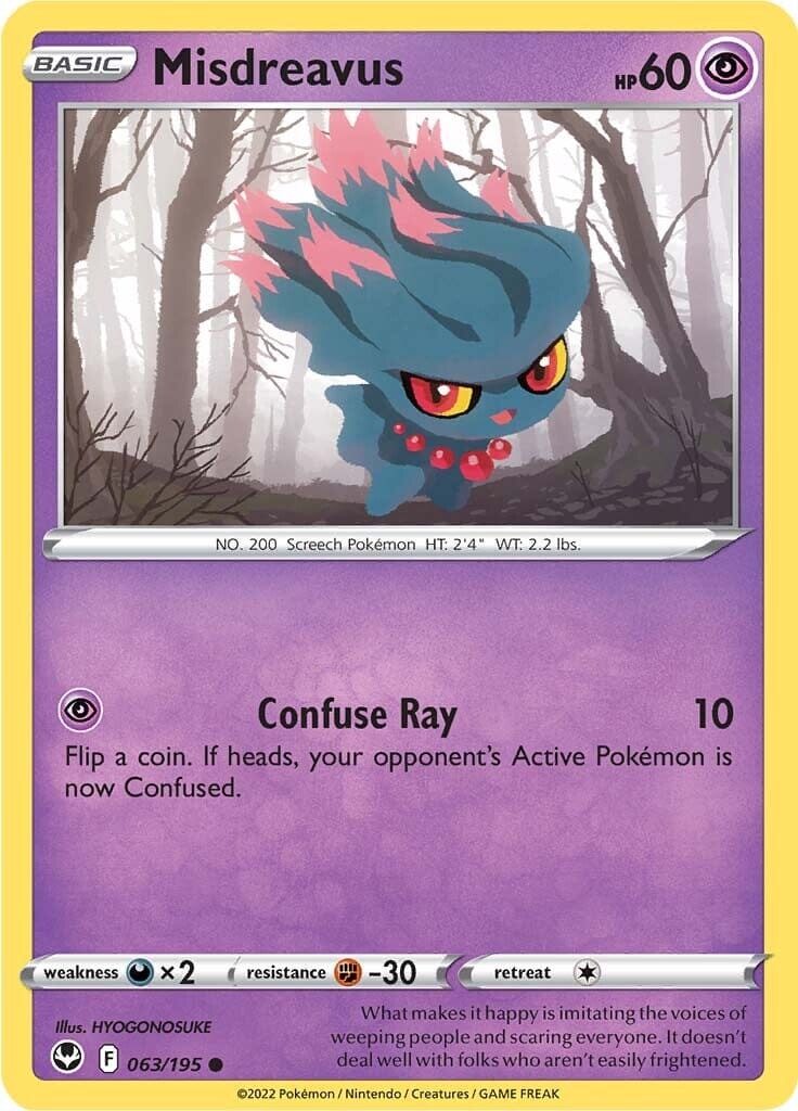 Misdreavus (063/195) [Sword & Shield: Silver Tempest] Pokemon Single Pokémon  | Multizone: Comics And Games