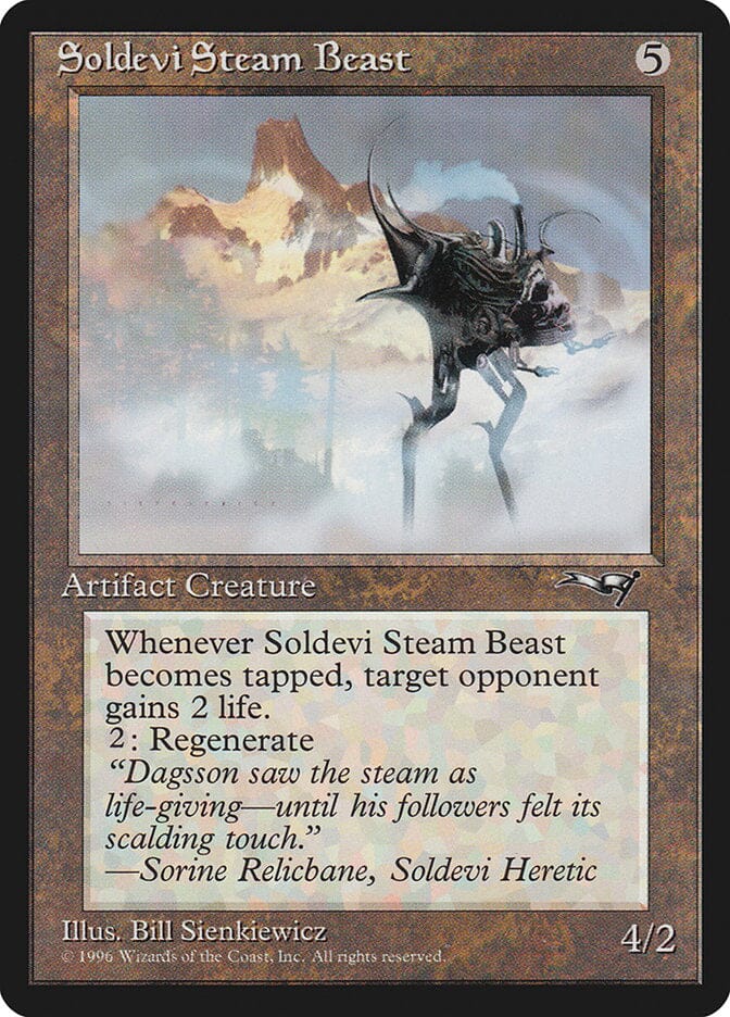 Soldevi Steam Beast (Mountain Background) [Alliances] MTG Single Magic: The Gathering  | Multizone: Comics And Games