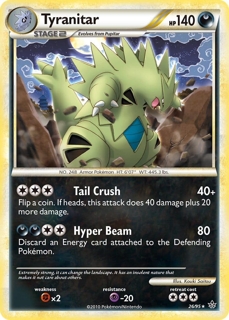 Tyranitar (26/95) (Theme Deck Exclusive) [HeartGold & SoulSilver: Unleashed] Pokemon Single Pokémon  | Multizone: Comics And Games