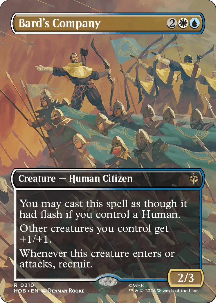 Bard's Company (Borderless) [The Hobbit] MTG Single Magic: The Gathering  | Multizone: Comics And Games