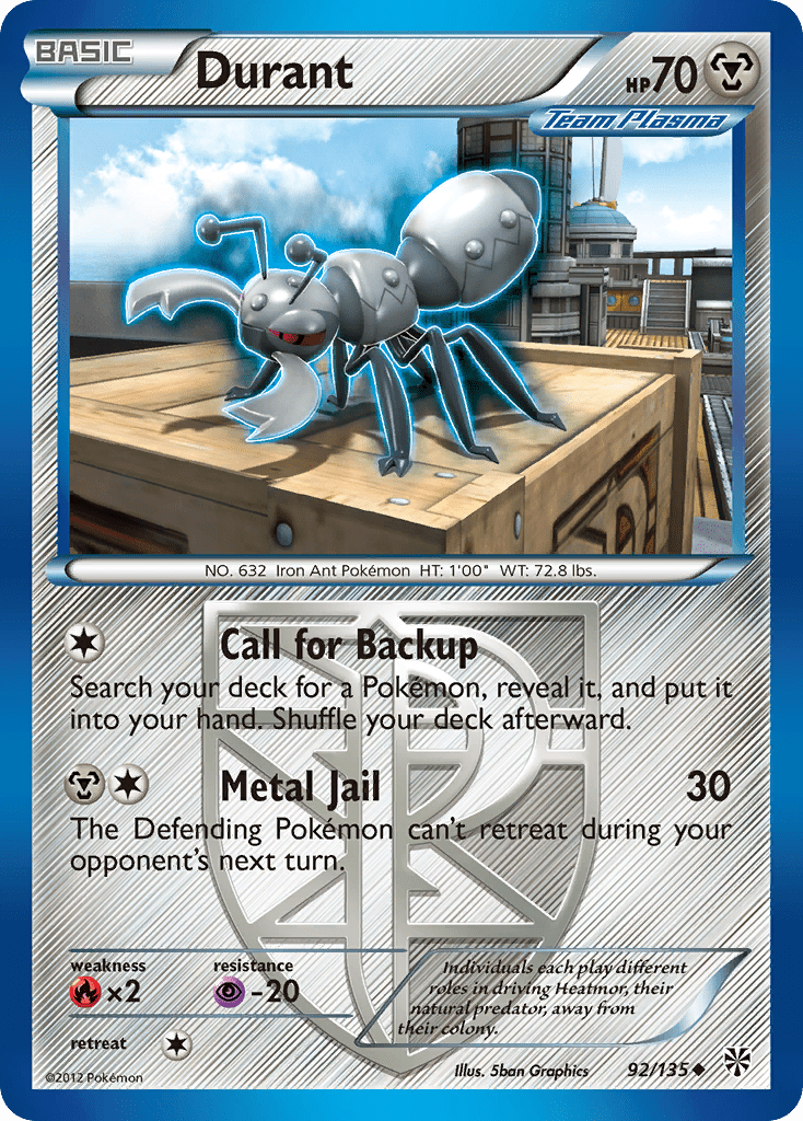 Durant (92/135) [Black & White: Plasma Storm] Pokemon Single Pokémon  | Multizone: Comics And Games