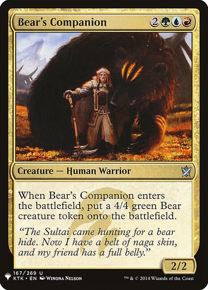 Bear's Companion [Mystery Booster] MTG Single Magic: The Gathering  | Multizone: Comics And Games