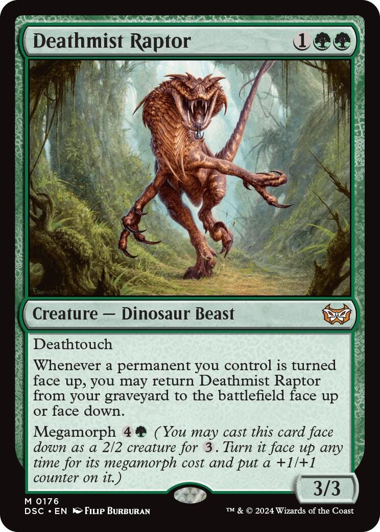 Deathmist Raptor [Duskmourn: House of Horror Commander] MTG Single Magic: The Gathering  | Multizone: Comics And Games