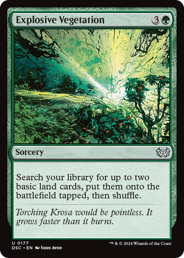Explosive Vegetation [Duskmourn: House of Horror Commander] MTG Single Magic: The Gathering  | Multizone: Comics And Games