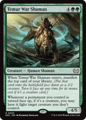 Temur War Shaman [Duskmourn: House of Horror Commander] MTG Single Magic: The Gathering  | Multizone: Comics And Games