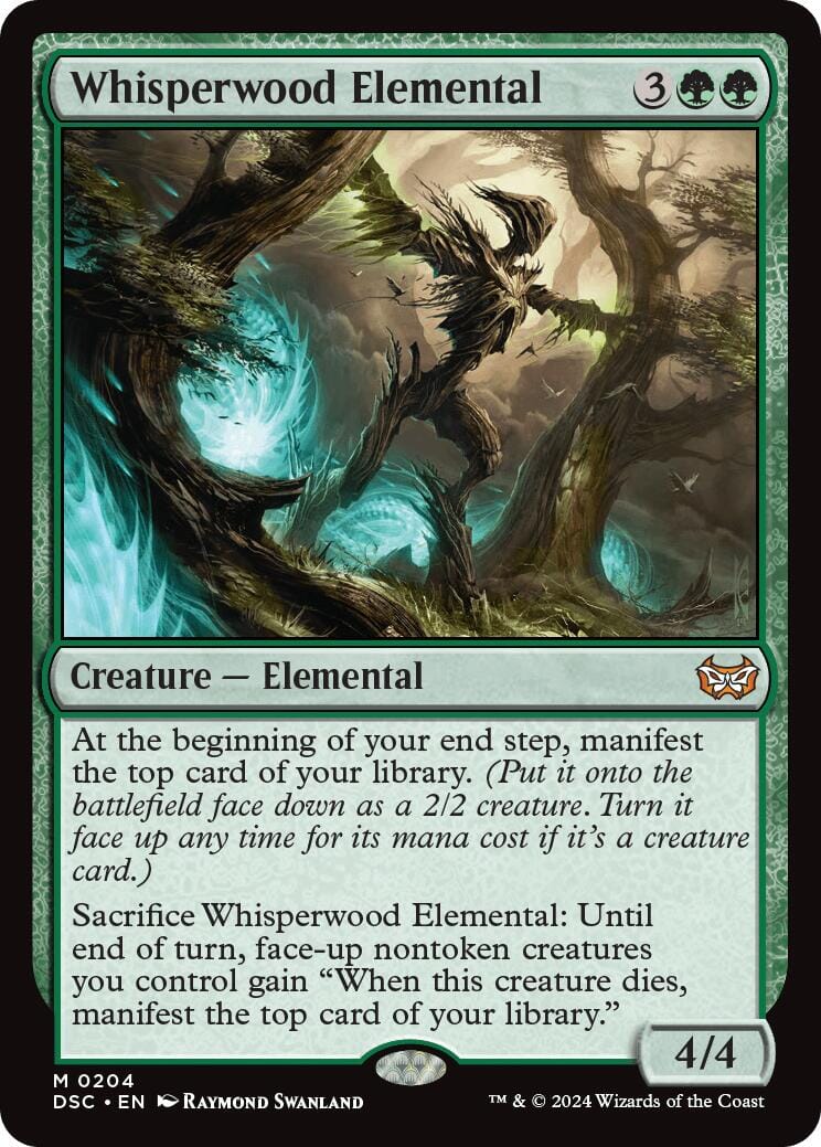 Whisperwood Elemental [Duskmourn: House of Horror Commander] MTG Single Magic: The Gathering  | Multizone: Comics And Games