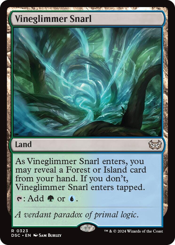 Vineglimmer Snarl [Duskmourn: House of Horror Commander] MTG Single Magic: The Gathering  | Multizone: Comics And Games