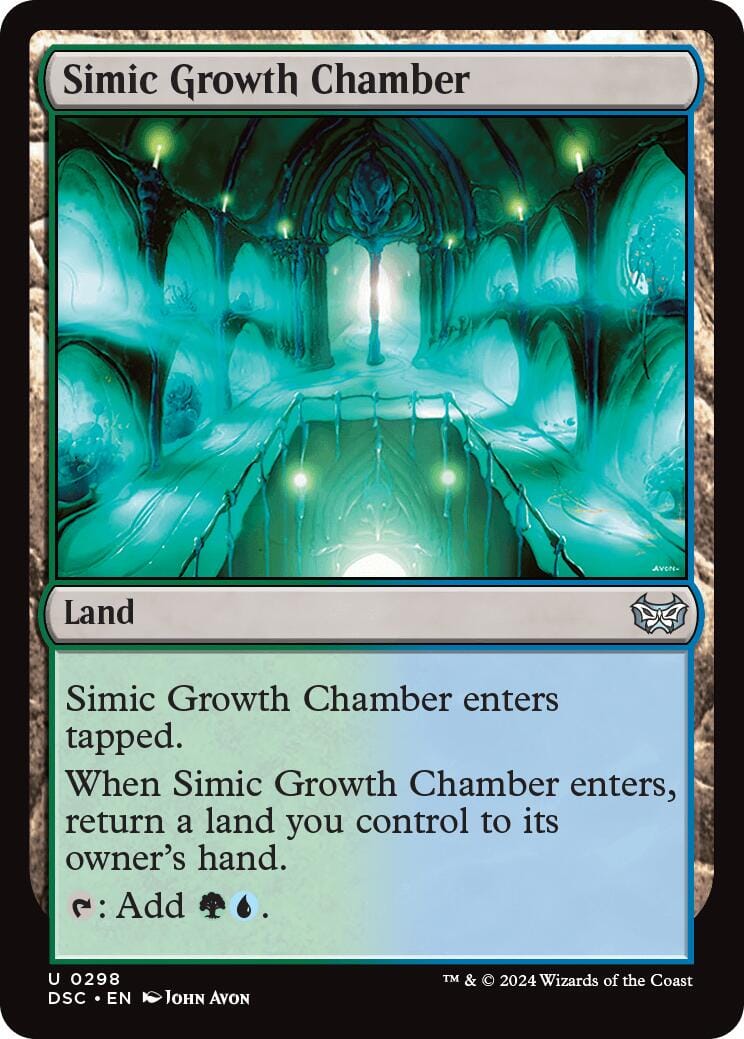 Simic Growth Chamber [Duskmourn: House of Horror Commander] MTG Single Magic: The Gathering  | Multizone: Comics And Games