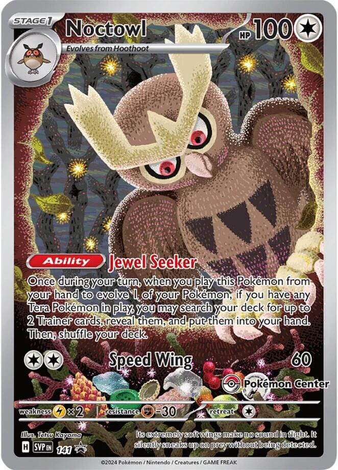 Noctowl (141) (Pokemon Center Exclusive) [Scarlet & Violet: Black Star Promos] Pokemon Single Pokémon  | Multizone: Comics And Games
