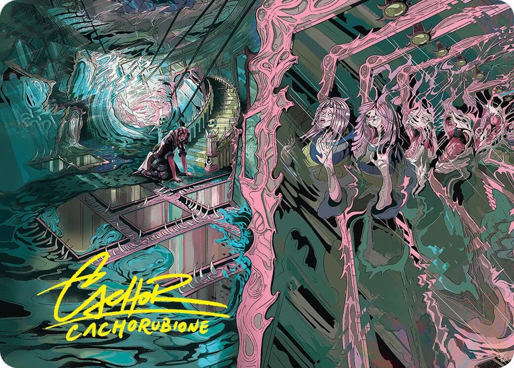 Mirror Room // Fractured Realm Art Card (Gold-Stamped Signature) [Duskmourn: House of Horror Art Series] MTG Single Magic: The Gathering  | Multizone: Comics And Games