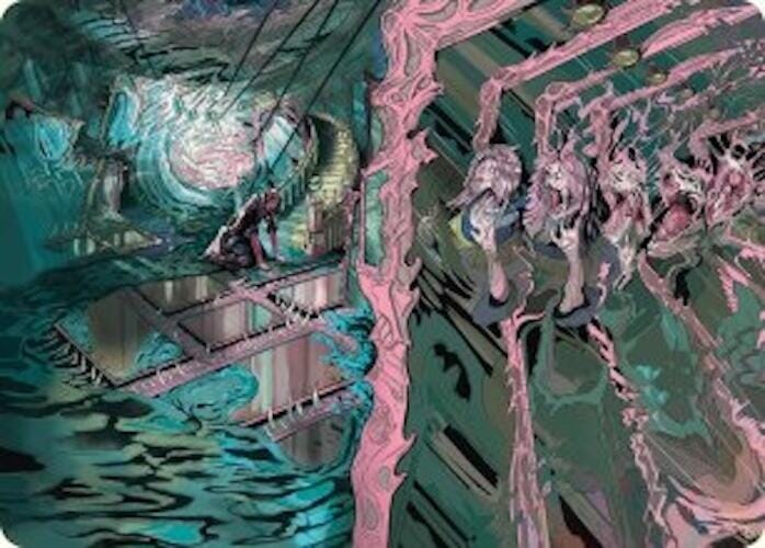 Mirror Room // Fractured Realm Art Card [Duskmourn: House of Horror Art Series] MTG Single Magic: The Gathering  | Multizone: Comics And Games