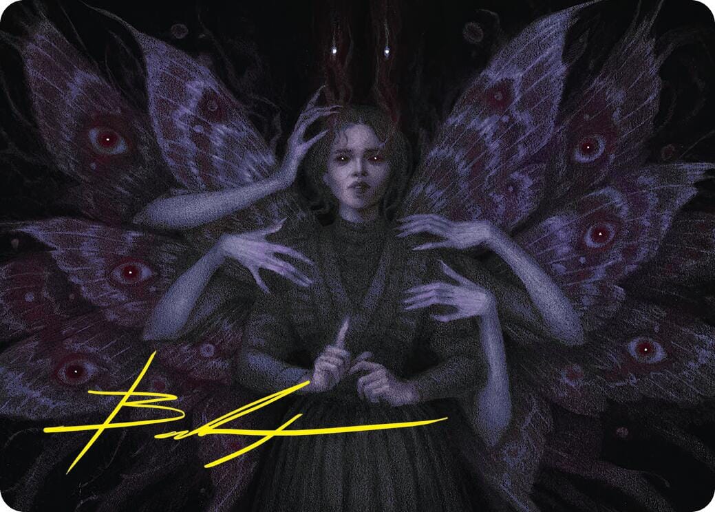 Demonic Counsel Art Card (7/54) (Gold-Stamped Signature) [Duskmourn: House of Horror Art Series] MTG Single Magic: The Gathering  | Multizone: Comics And Games