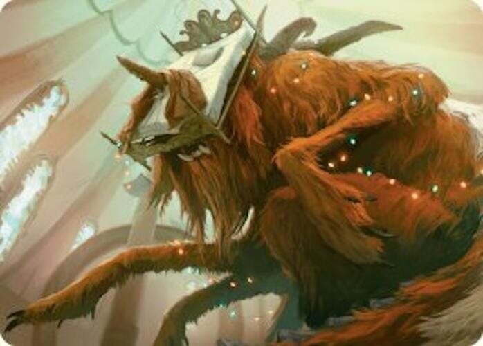 Bedhead Beastie Art Card [Duskmourn: House of Horror Art Series] MTG Single Magic: The Gathering  | Multizone: Comics And Games