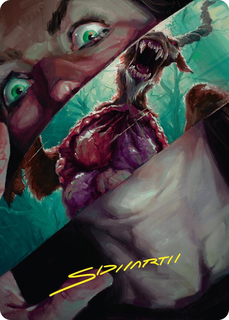 Hauntwoods Shrieker Art Card (Gold-Stamped Signature) [Duskmourn: House of Horror Art Series] MTG Single Magic: The Gathering  | Multizone: Comics And Games