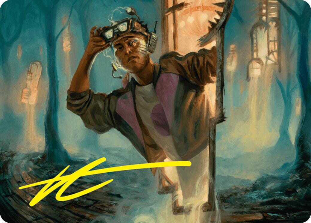 House Cartographer Art Card (Gold-Stamped Signature) [Duskmourn: House of Horror Art Series] MTG Single Magic: The Gathering  | Multizone: Comics And Games