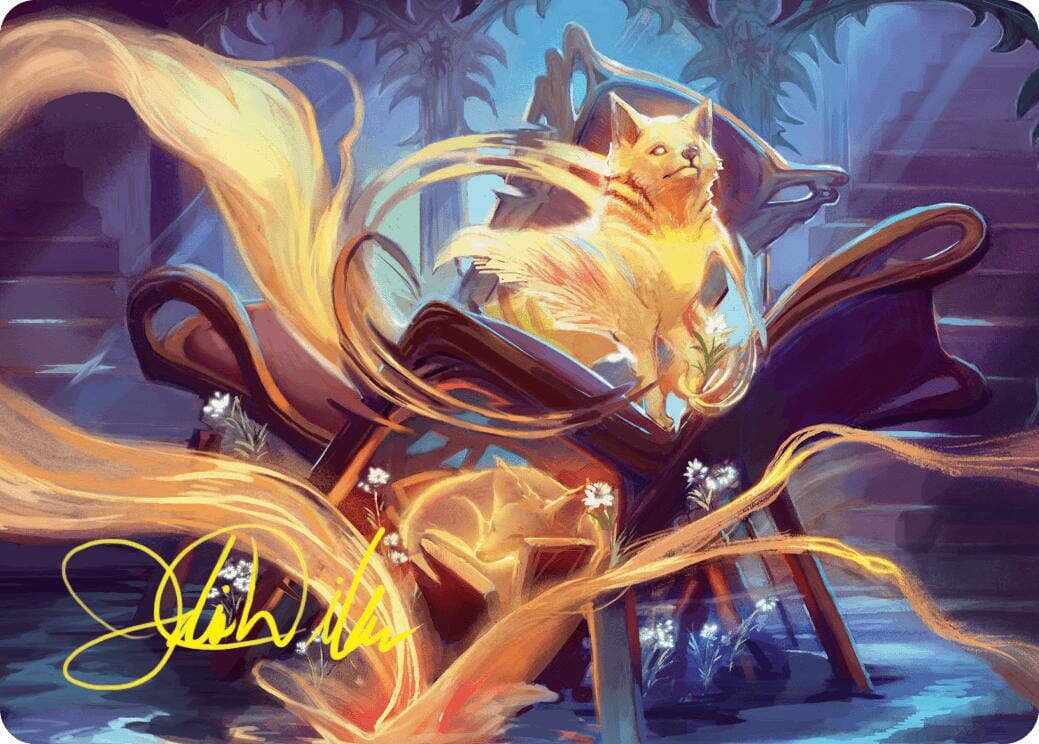 Inquisitive Glimmer Art Card (Gold-Stamped Signature) [Duskmourn: House of Horror Art Series] MTG Single Magic: The Gathering  | Multizone: Comics And Games
