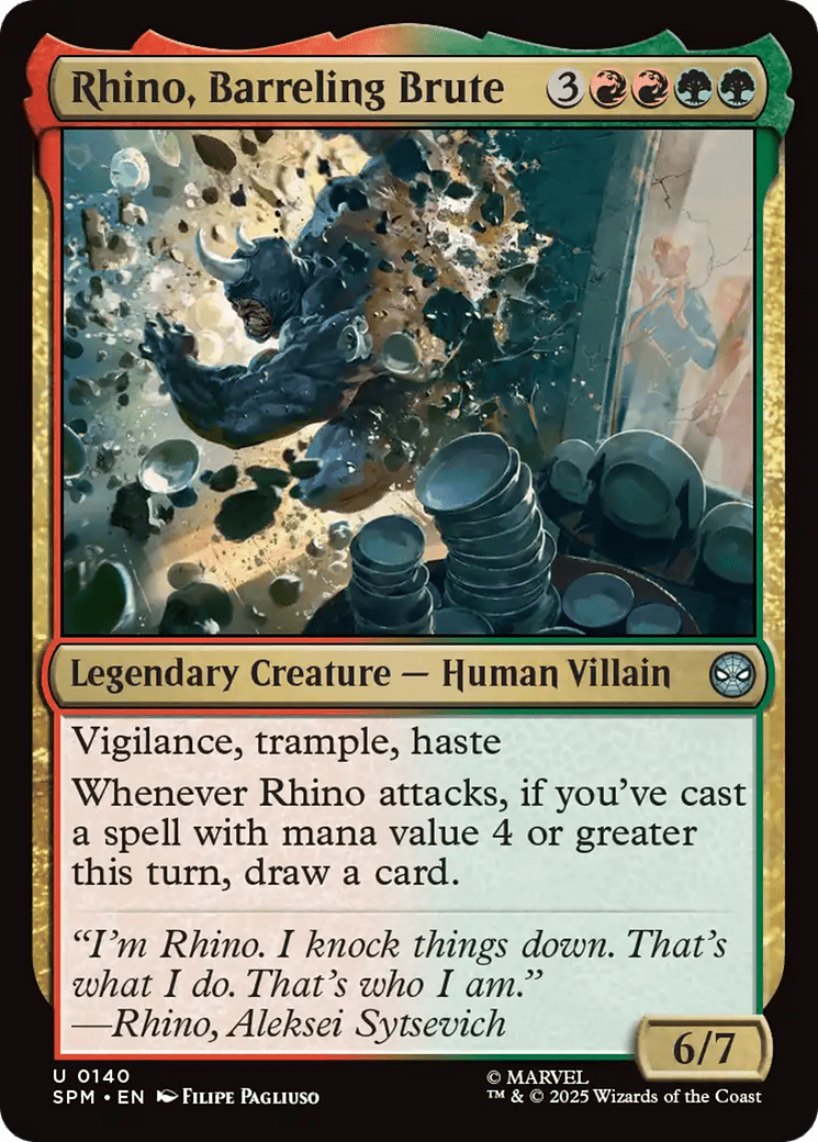 Rhino, Barreling Brute [Marvel's Spider-Man] MTG Single Magic: The Gathering  | Multizone: Comics And Games