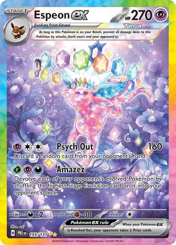 Espeon ex (155/131) [Scarlet & Violet: Prismatic Evolutions] Pokemon Single Pokémon  | Multizone: Comics And Games