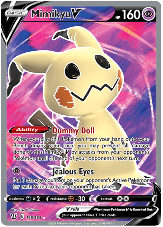 Mimikyu V (148/163) [Sword & Shield: Battle Styles] Pokemon Single Pokémon  | Multizone: Comics And Games