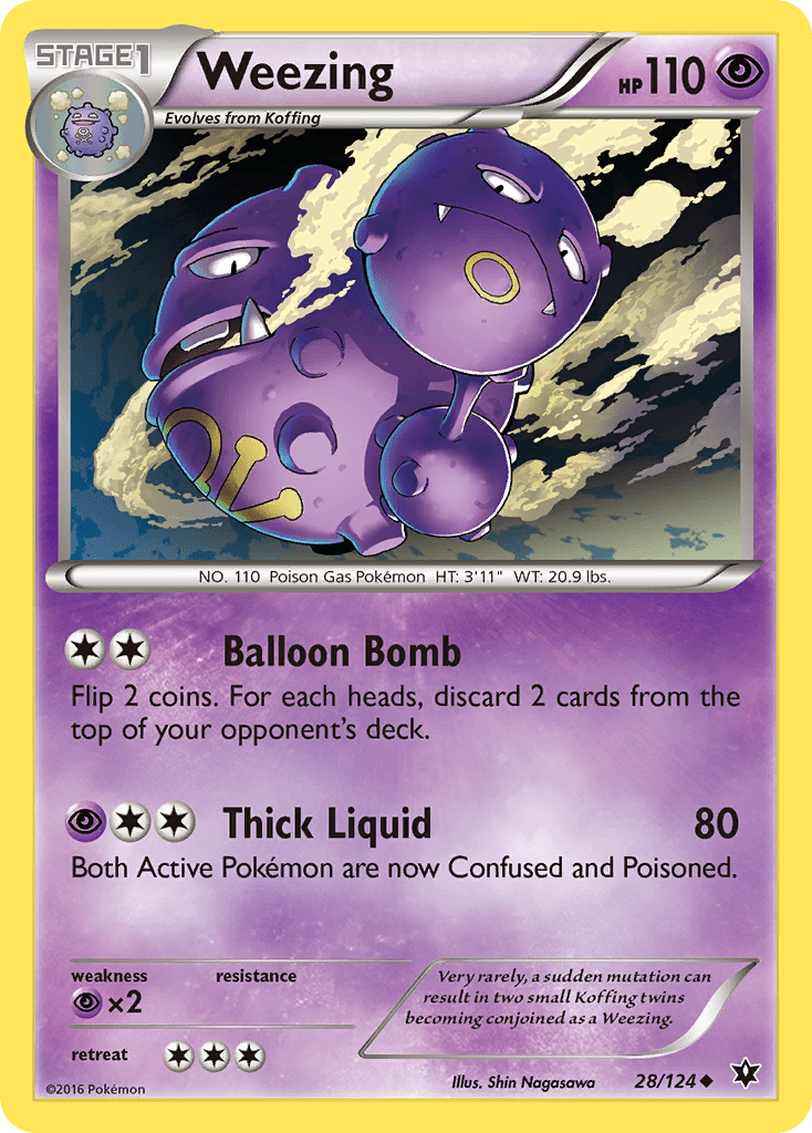Weezing (28/124) [XY: Fates Collide] Pokemon Single Pokémon  | Multizone: Comics And Games