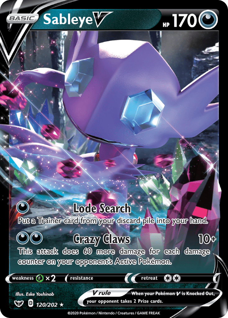 Sableye V (120/202) [Sword & Shield: Base Set] Pokemon Single Pokémon  | Multizone: Comics And Games