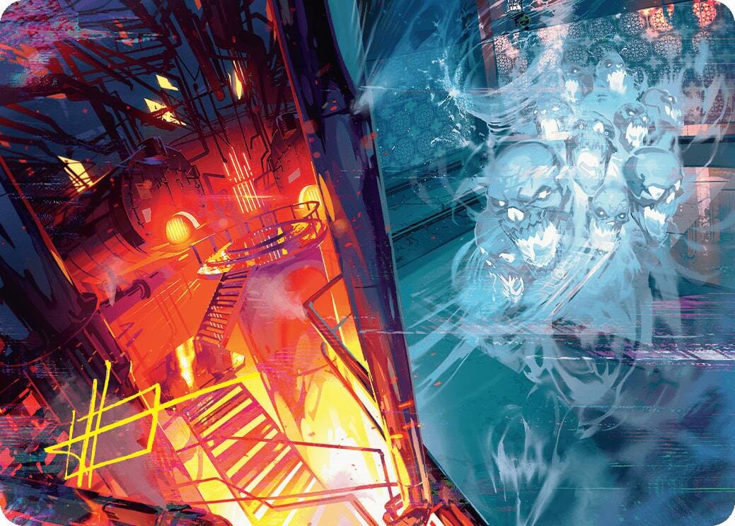Roaring Furnace // Steaming Sauna Art Card (Gold-Stamped Signature) [Duskmourn: House of Horror Art Series] MTG Single Magic: The Gathering  | Multizone: Comics And Games