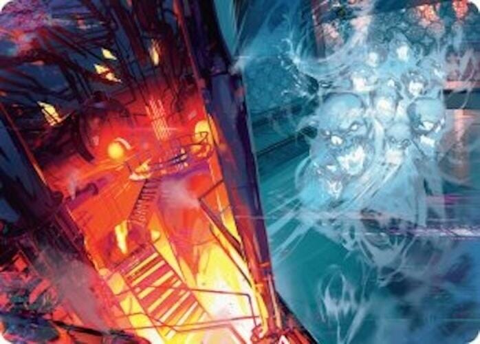 Roaring Furnace // Steaming Sauna Art Card [Duskmourn: House of Horror Art Series] MTG Single Magic: The Gathering  | Multizone: Comics And Games