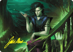 Winter, Misanthropic Guide Art Card (Gold-Stamped Signature) [Duskmourn: House of Horror Art Series] MTG Single Magic: The Gathering  | Multizone: Comics And Games