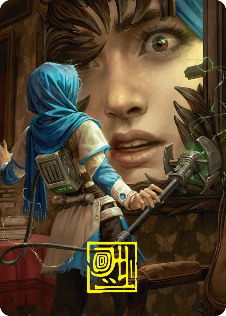 Reality Is Mine to Control Art Card (Gold-Stamped Signature) [Duskmourn: House of Horror Art Series] MTG Single Magic: The Gathering  | Multizone: Comics And Games
