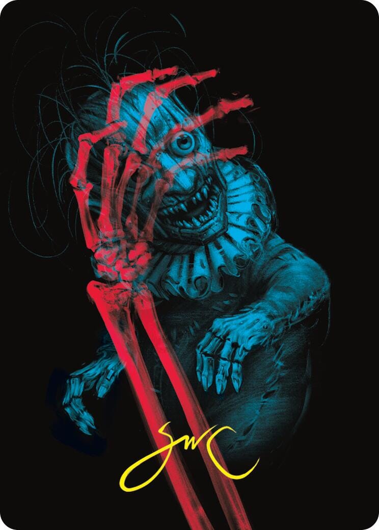 Marvin, Murderous Mimic Art Card (Gold-Stamped Signature) [Duskmourn: House of Horror Art Series] MTG Single Magic: The Gathering  | Multizone: Comics And Games