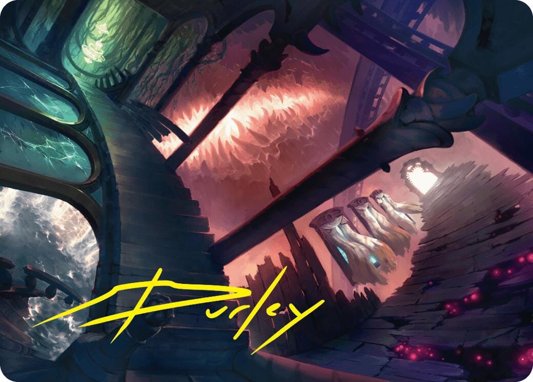 Terramorphic Expanse Art Card (Gold-Stamped Signature) [Duskmourn: House of Horror Art Series] MTG Single Magic: The Gathering  | Multizone: Comics And Games
