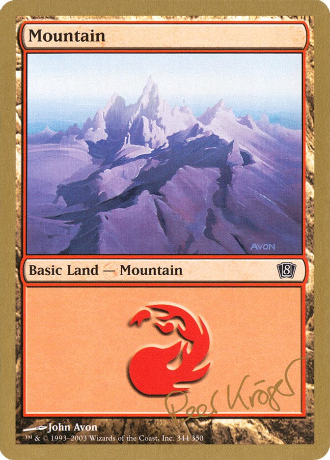 Mountain (344) (Peer Kroger) [World Championship Decks 2003] MTG Single Magic: The Gathering  | Multizone: Comics And Games