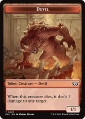 Devil // Scarecrow Double-Sided Token [Duskmourn: House of Horror Commander Tokens] MTG Single Magic: The Gathering  | Multizone: Comics And Games