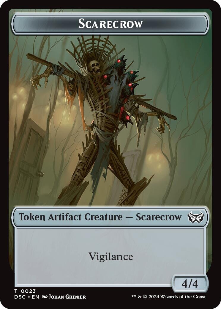 Glimmer // Scarecrow Double-Sided Token [Duskmourn: House of Horror Commander Tokens] MTG Single Magic: The Gathering  | Multizone: Comics And Games