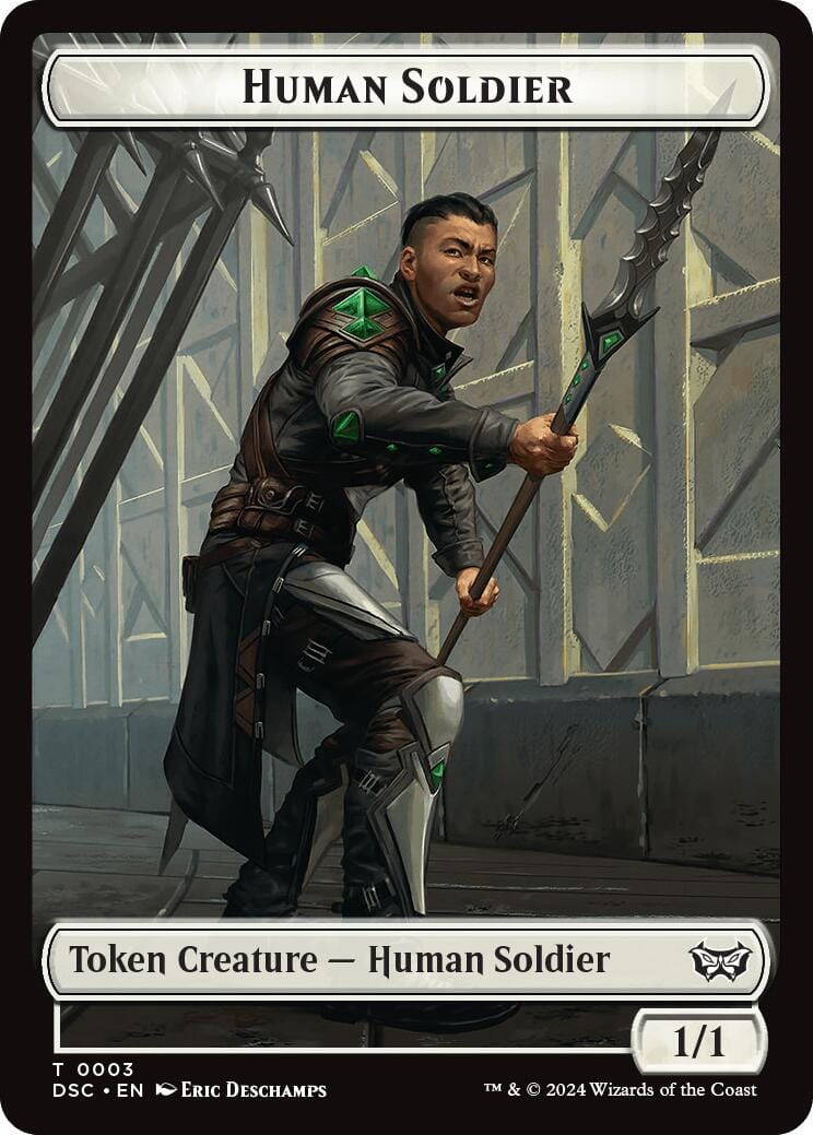 Human Soldier // Scarecrow Double-Sided Token [Duskmourn: House of Horror Commander Tokens] MTG Single Magic: The Gathering  | Multizone: Comics And Games