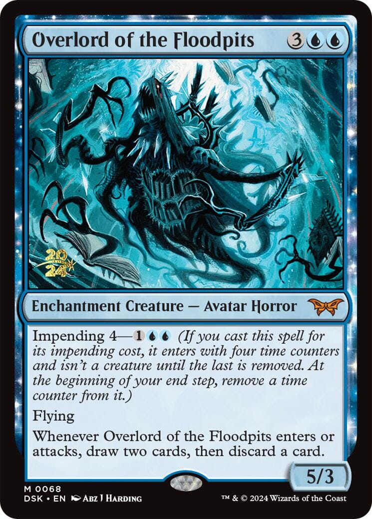Overlord of the Floodpits [Duskmourn: House of Horror Prerelease Promos] MTG Single Magic: The Gathering  | Multizone: Comics And Games