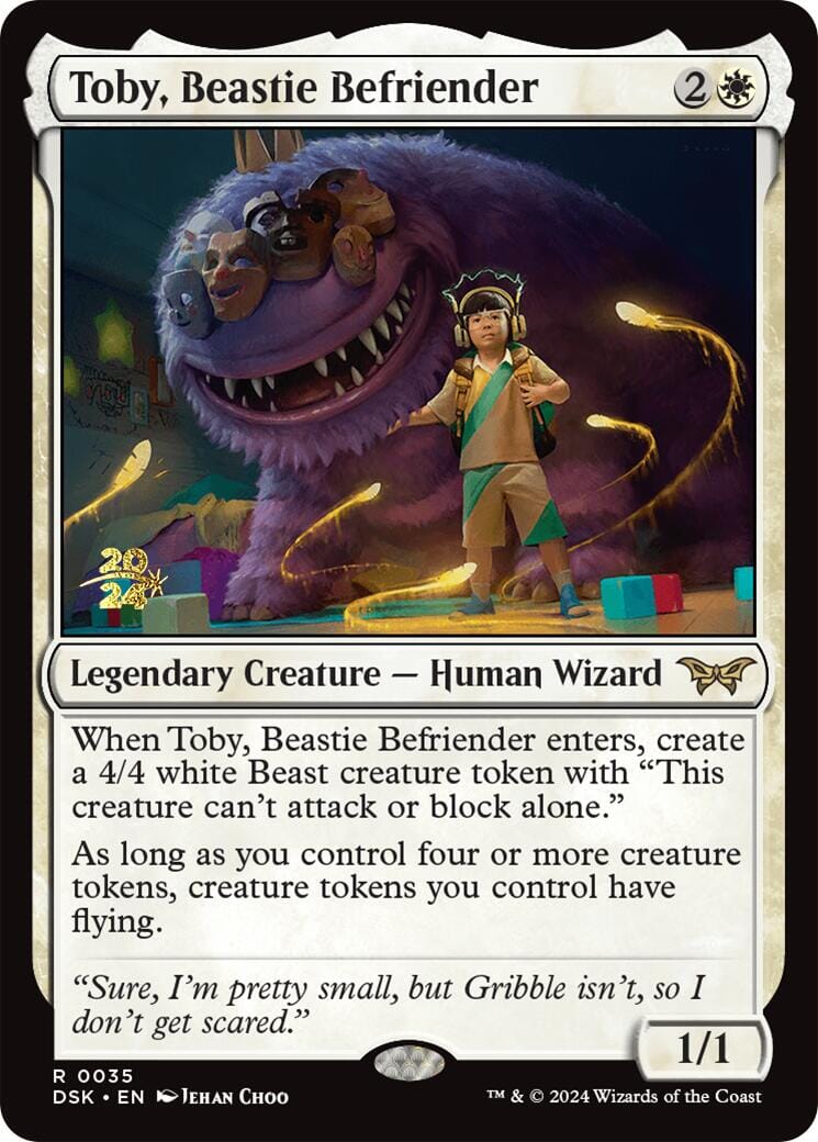 Toby, Beastie Befriender [Duskmourn: House of Horror Prerelease Promos] MTG Single Magic: The Gathering  | Multizone: Comics And Games