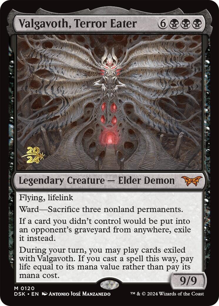 Valgavoth, Terror Eater [Duskmourn: House of Horror Prerelease Promos] MTG Single Magic: The Gathering  | Multizone: Comics And Games
