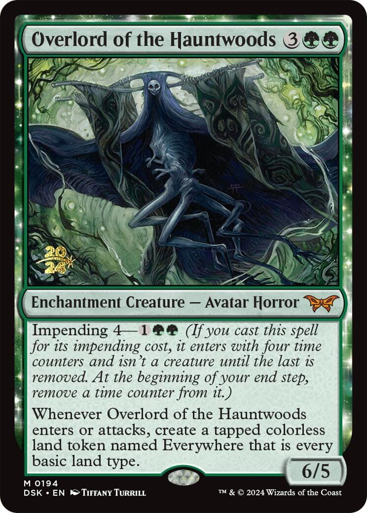 Overlord of the Hauntwoods [Duskmourn: House of Horror Prerelease Promos] MTG Single Magic: The Gathering  | Multizone: Comics And Games