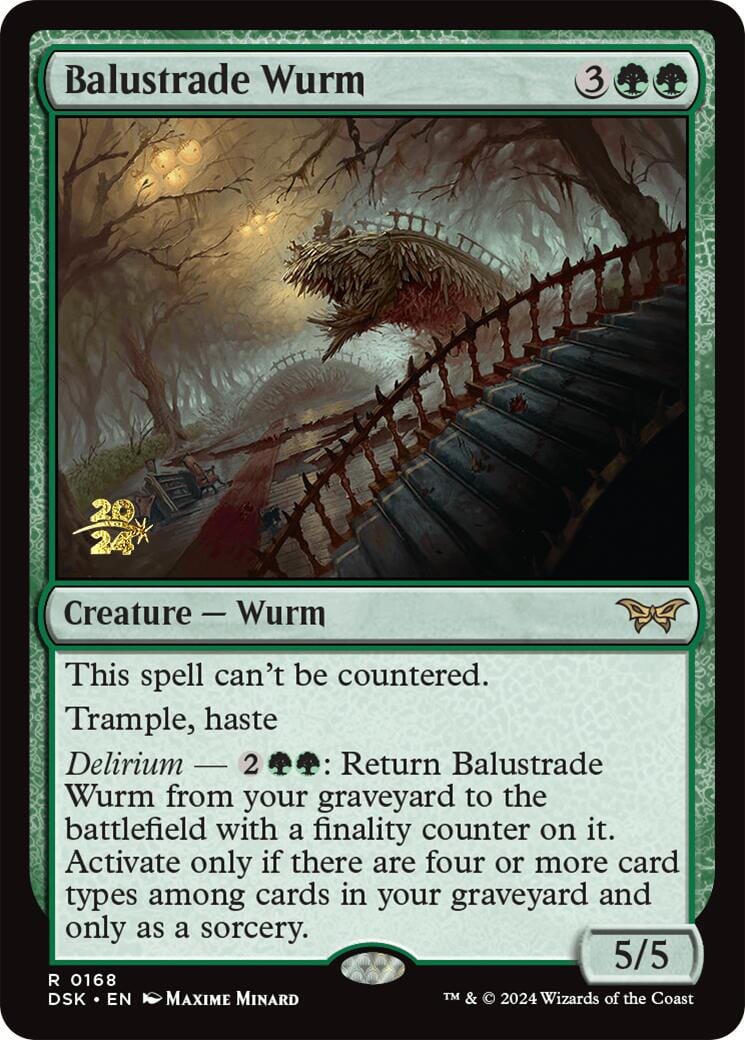 Balustrade Wurm [Duskmourn: House of Horror Prerelease Promos] MTG Single Magic: The Gathering  | Multizone: Comics And Games