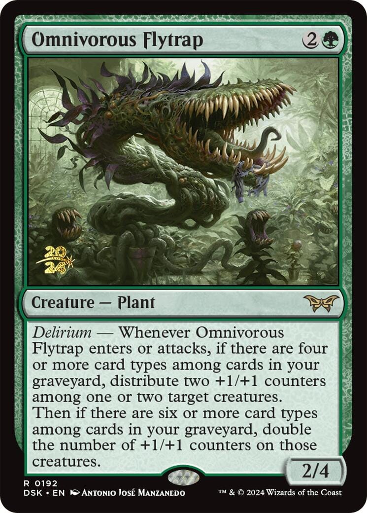Omnivorous Flytrap [Duskmourn: House of Horror Prerelease Promos] MTG Single Magic: The Gathering  | Multizone: Comics And Games