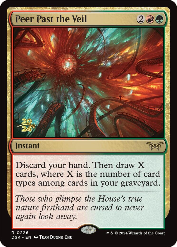 Peer Past the Veil [Duskmourn: House of Horror Prerelease Promos] MTG Single Magic: The Gathering  | Multizone: Comics And Games