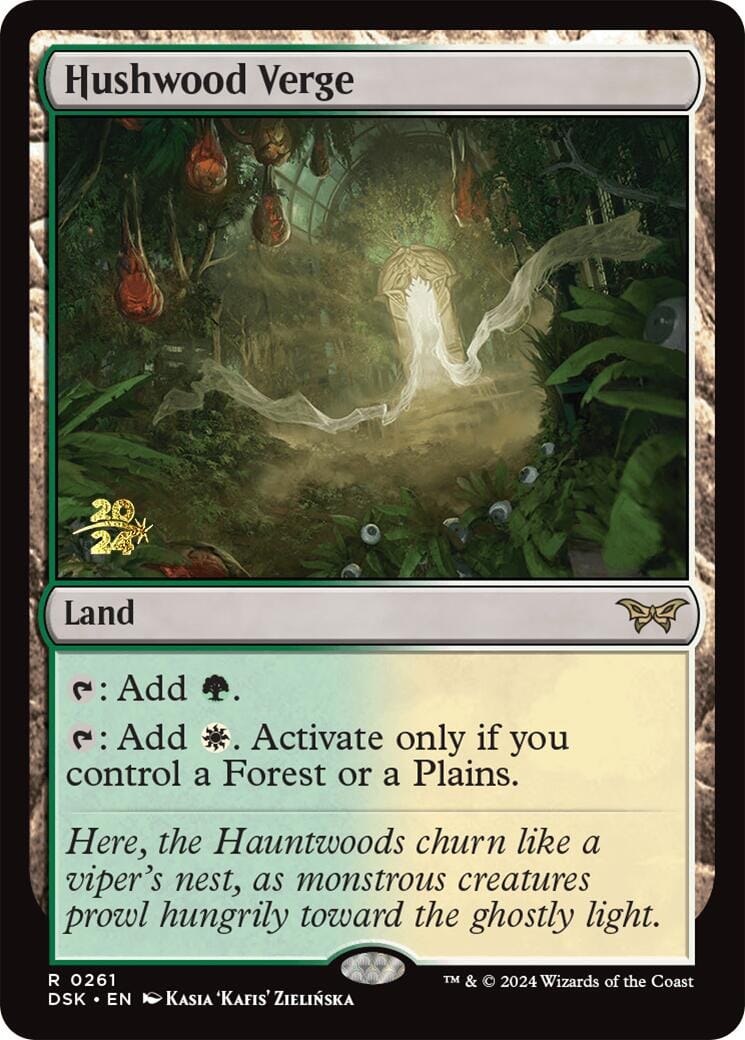 Hushwood Verge [Duskmourn: House of Horror Prerelease Promos] MTG Single Magic: The Gathering  | Multizone: Comics And Games