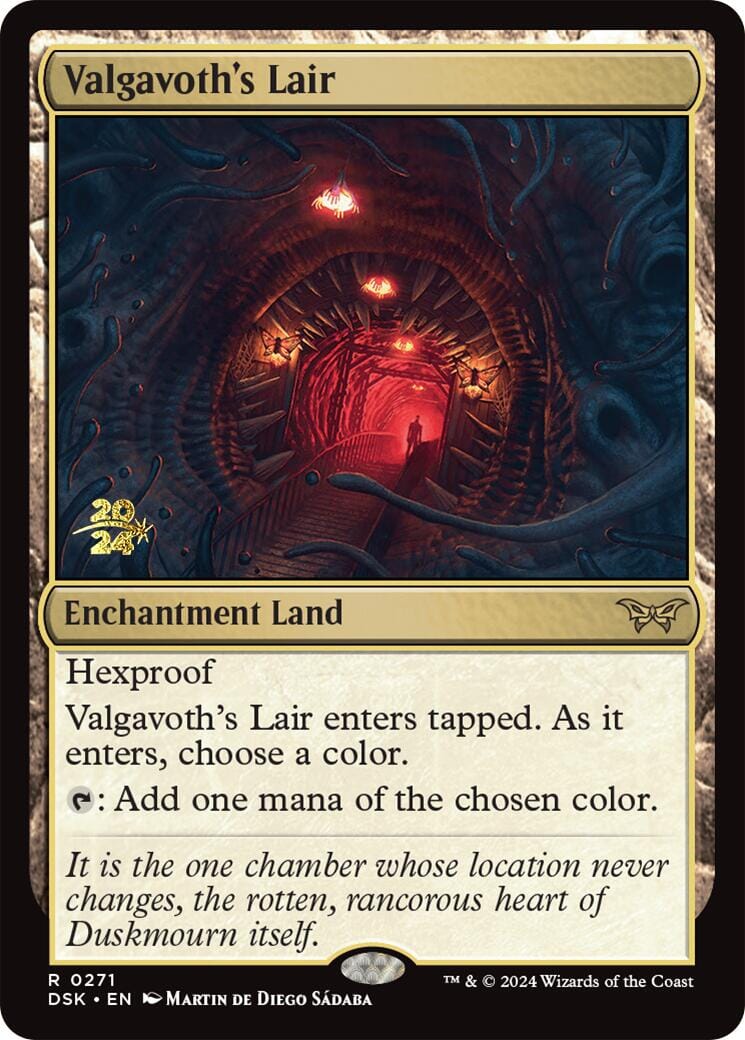 Valgavoth's Lair [Duskmourn: House of Horror Prerelease Promos] MTG Single Magic: The Gathering  | Multizone: Comics And Games