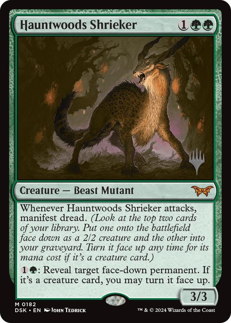 Hauntwoods Shrieker (Promo Pack) [Duskmourn: House of Horror Promos] MTG Single Magic: The Gathering  | Multizone: Comics And Games