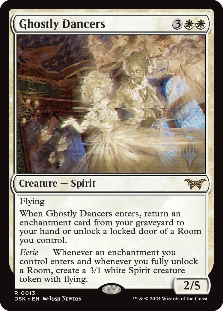 Ghostly Dancers (Promo Pack) [Duskmourn: House of Horror Promos] MTG Single Magic: The Gathering  | Multizone: Comics And Games