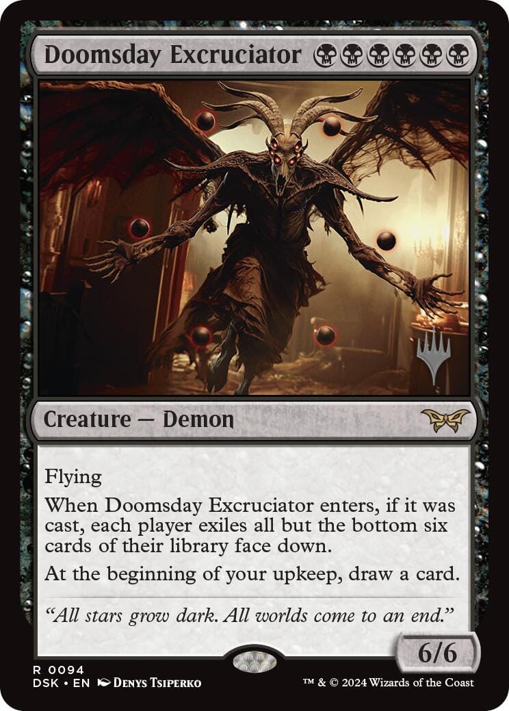 Doomsday Excruciator (Promo Pack) [Duskmourn: House of Horror Promos] MTG Single Magic: The Gathering  | Multizone: Comics And Games