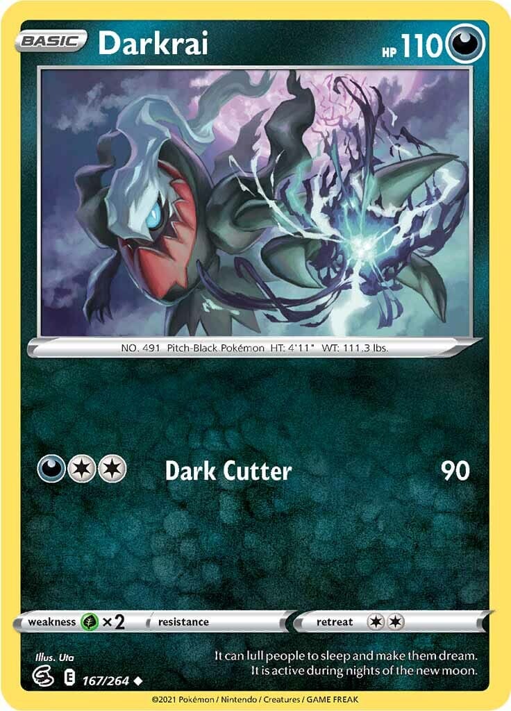 Darkrai (167/264) [Sword & Shield: Fusion Strike] Pokemon Single Pokémon  | Multizone: Comics And Games